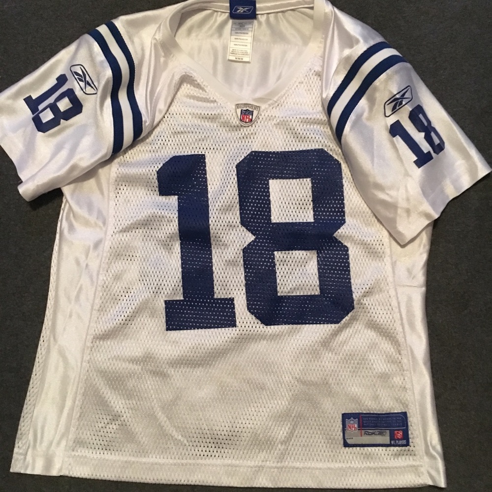 In FL size medium Manning white Reebok jersey